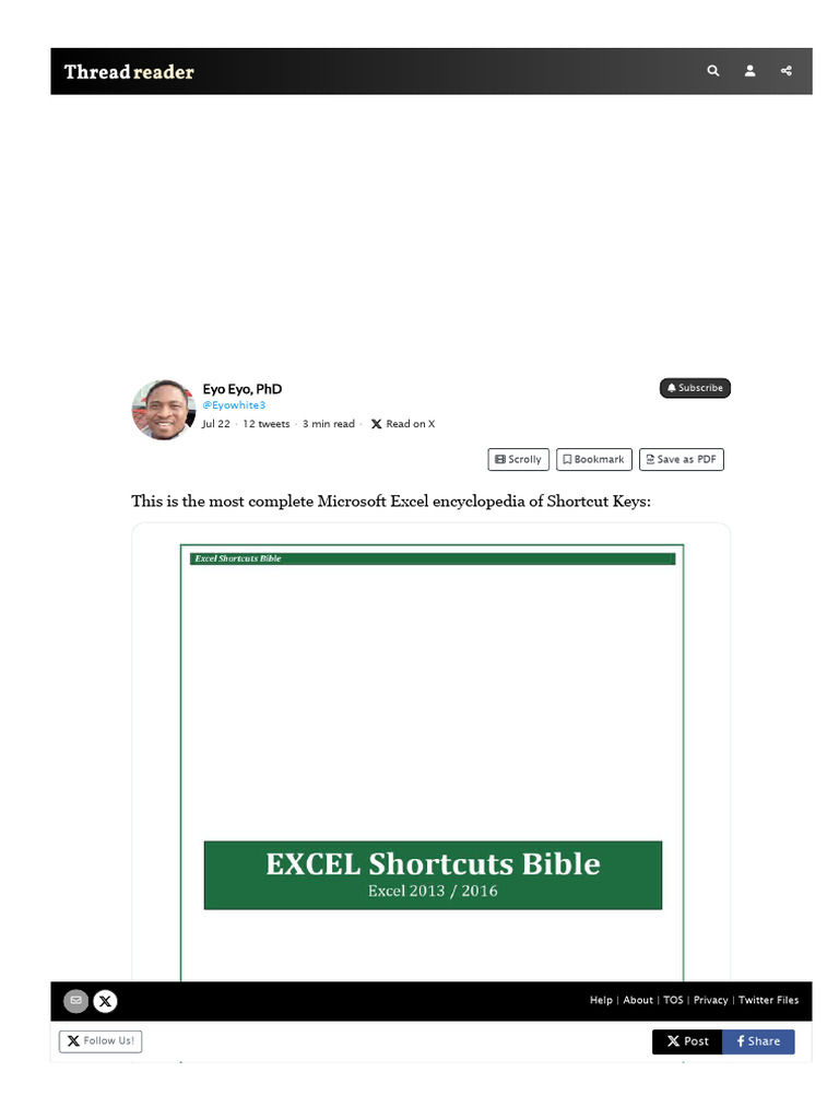 Excel Short Cuts | PDF | Software | Information Technology