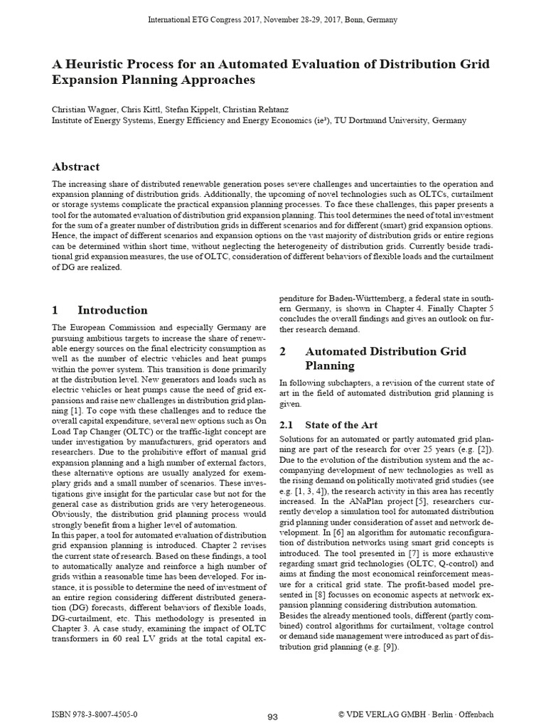A Heuristic Process For An Automated Evaluation of Distribution Grid ...