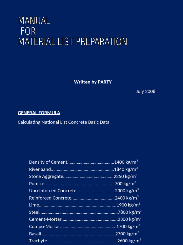 Concrete and Mortar Material Calculations | PDF | Concrete | Mortar ...