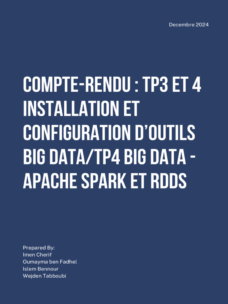 Installation d'outils Big Data avec Spark | PDF | Apache Spark | Apache ...