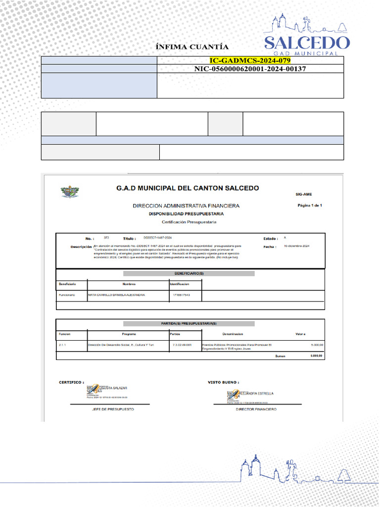 Orden - de - Compra - Ic Gadmcs 2024 079 Feria | PDF | Presupuesto ...
