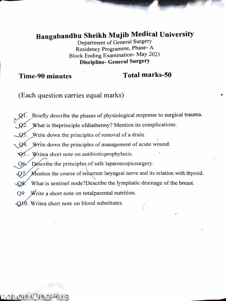 All Questions Block General Surgery Upadated | PDF | Surgery | Causes ...