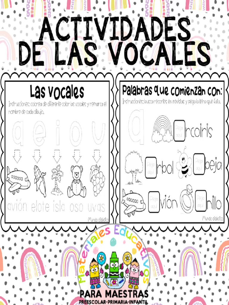 Cuaderno de Vocales | PDF