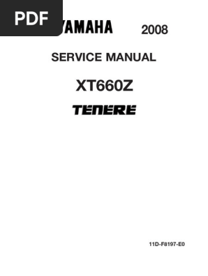 Yamaha XT660Z Service Manual 2008 | PDF | Throttle | Carburetor