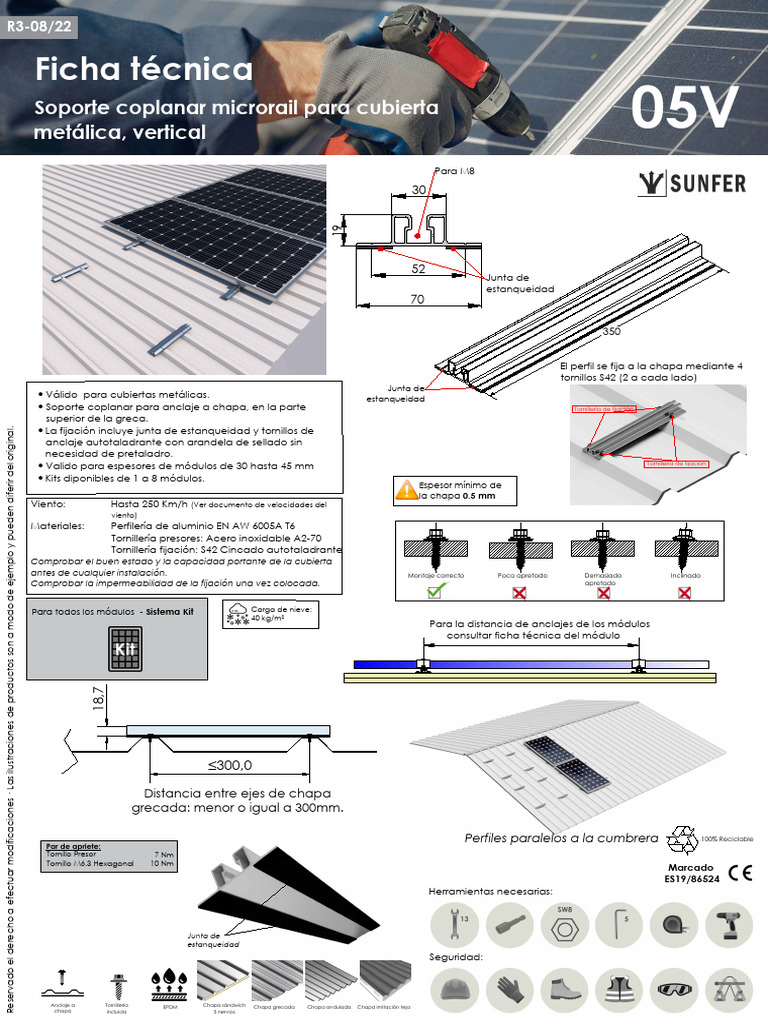 Datasheet 05v Sunfer | PDF | Tornillo