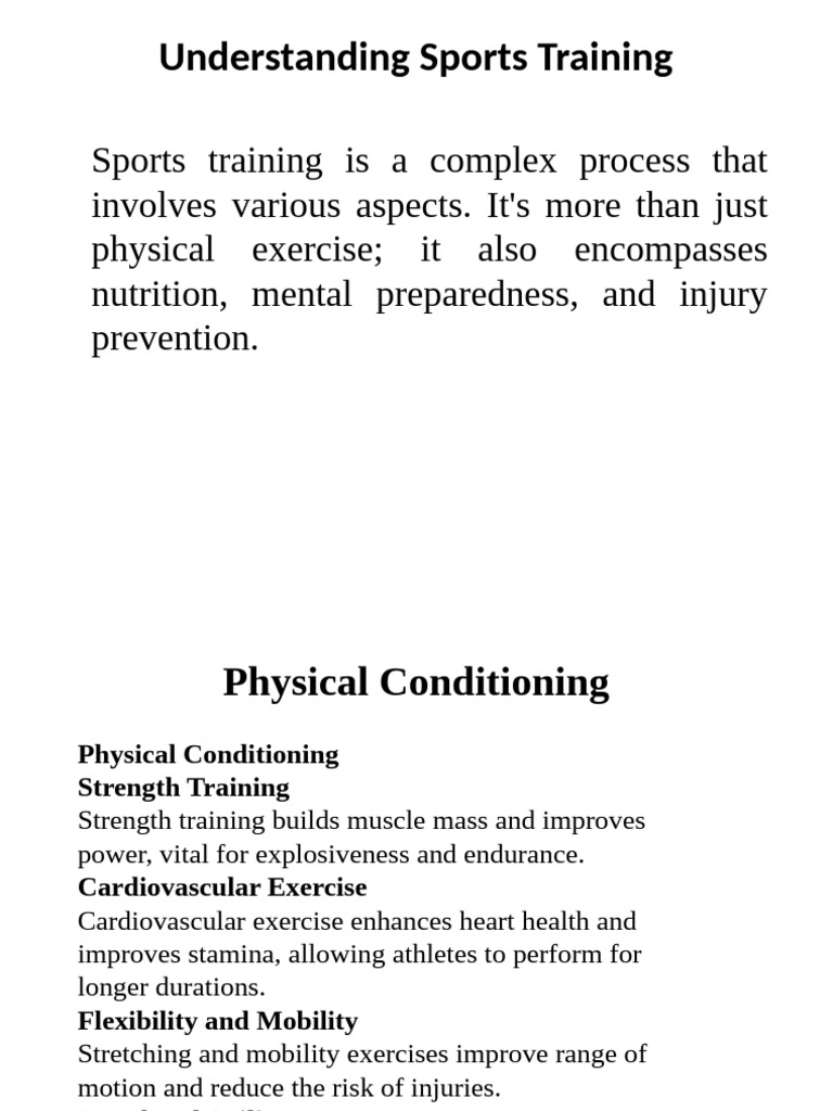 Comprehensive Guide to Sports Training | PDF | Strength Training ...