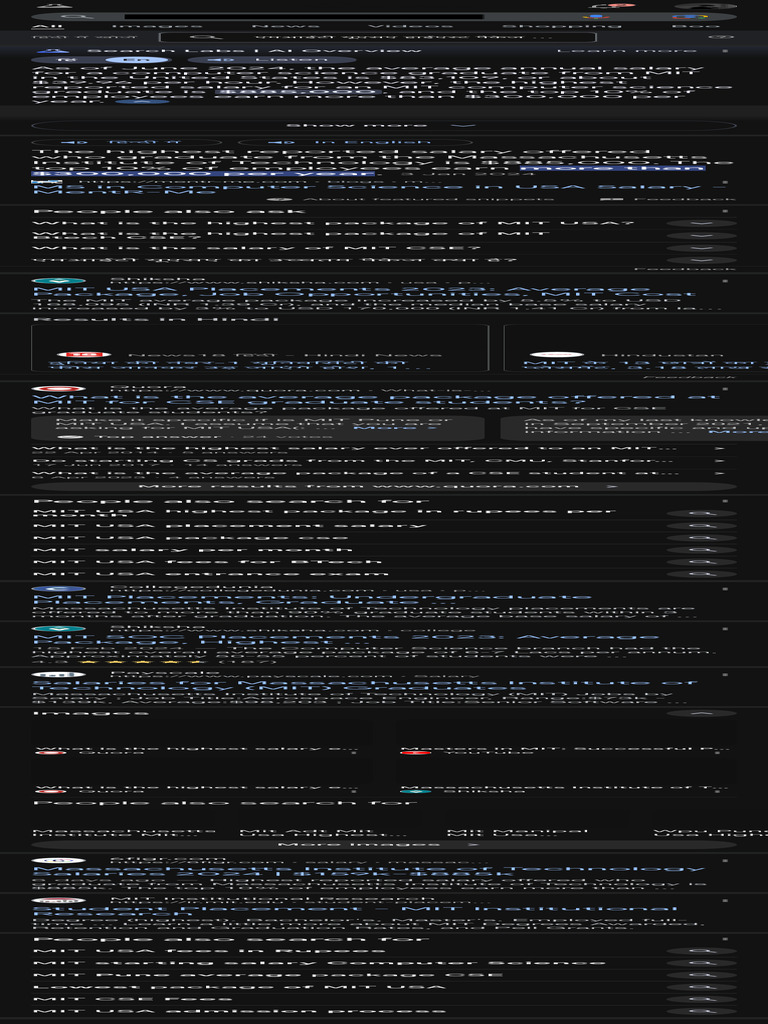 Mit Usa Highest Package Cse - Google Search | PDF | Salary