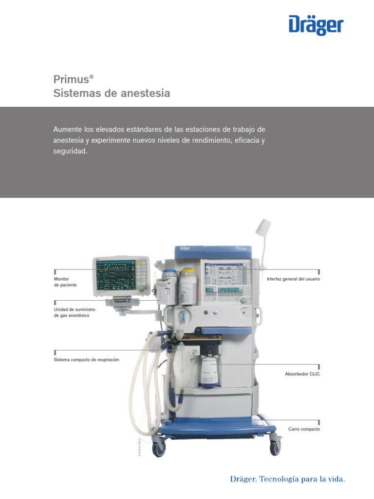 Draeger Primus - Es | PDF | Anestesia | Unidad de Cuidados Intensivos