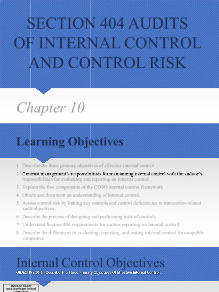 Chaspter 10 - Internal Control 2 | PDF | Internal Control | Audit