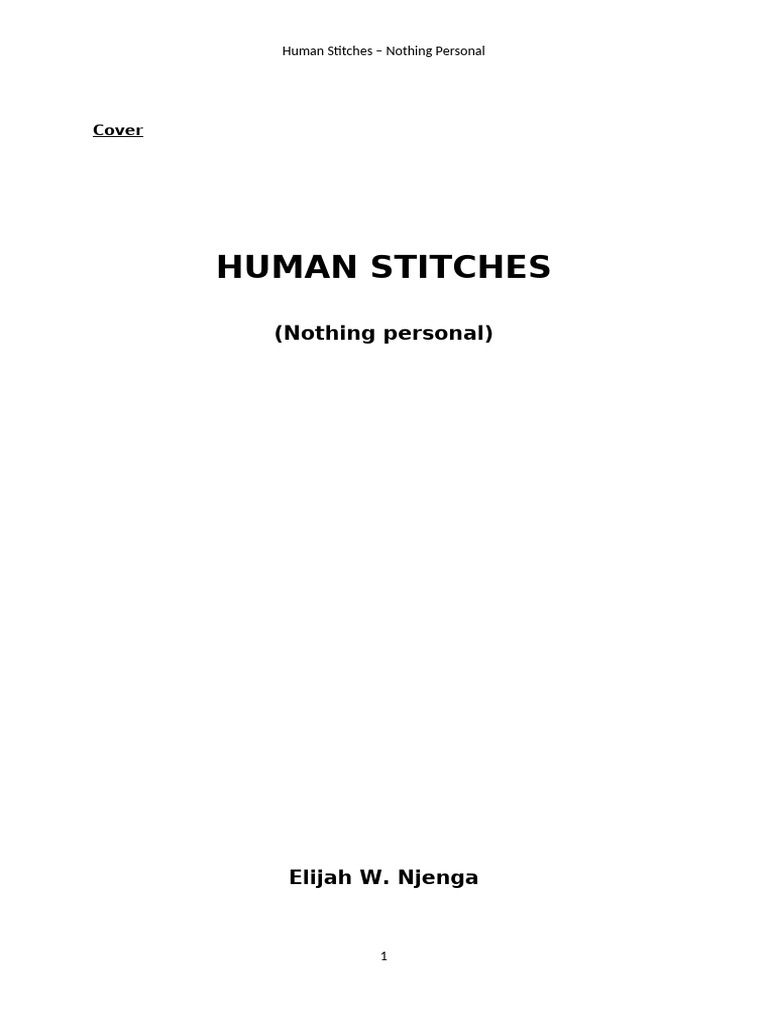 Human Stitches | PDF | Nairobi | Dairy