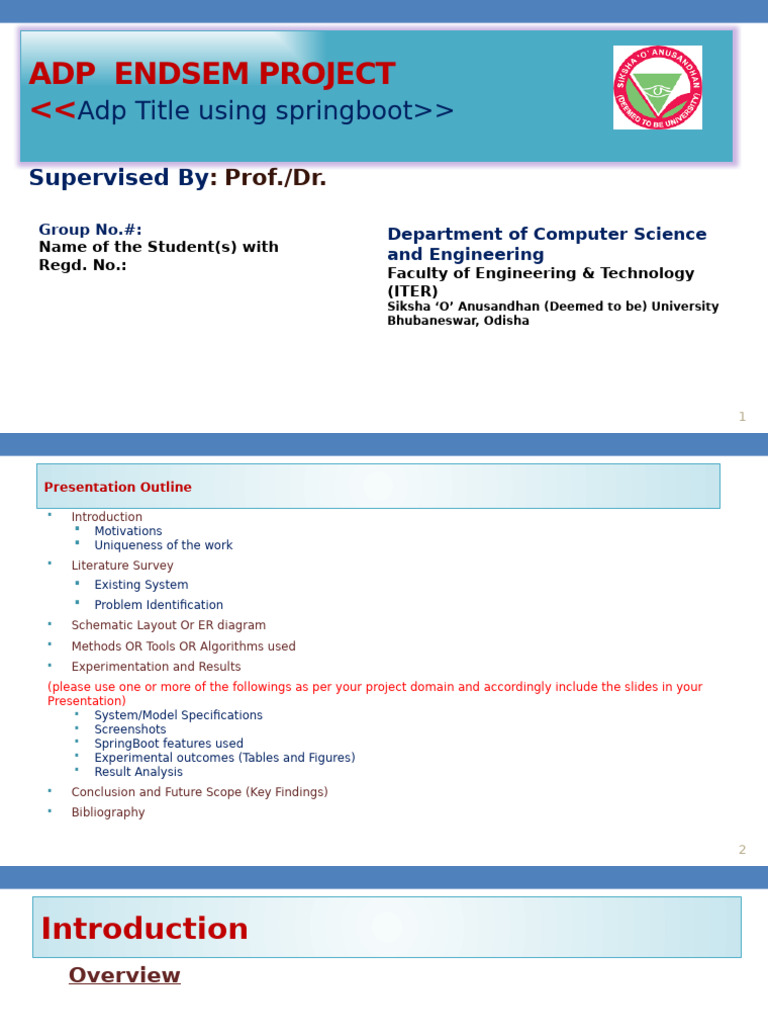 ADP Endsem Project Presentation Template | PDF