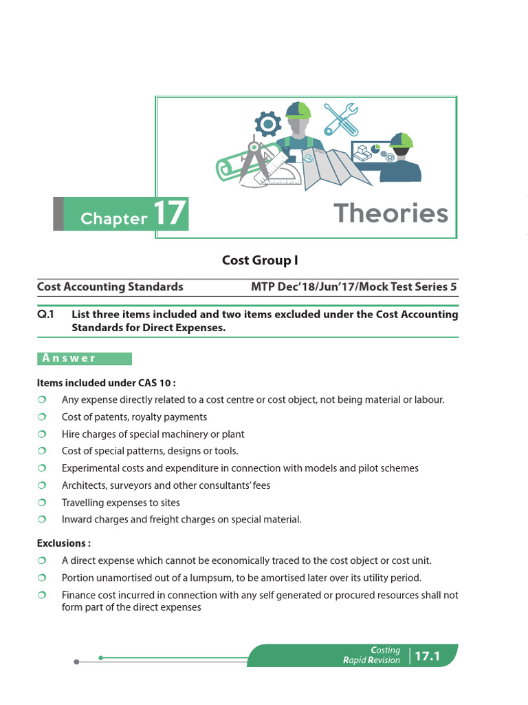 Cost 1 Theory Notes | PDF | Cost Accounting | Inventory