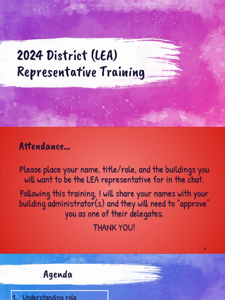 2024 District (LEA) Representative Training | PDF | Individualized ...