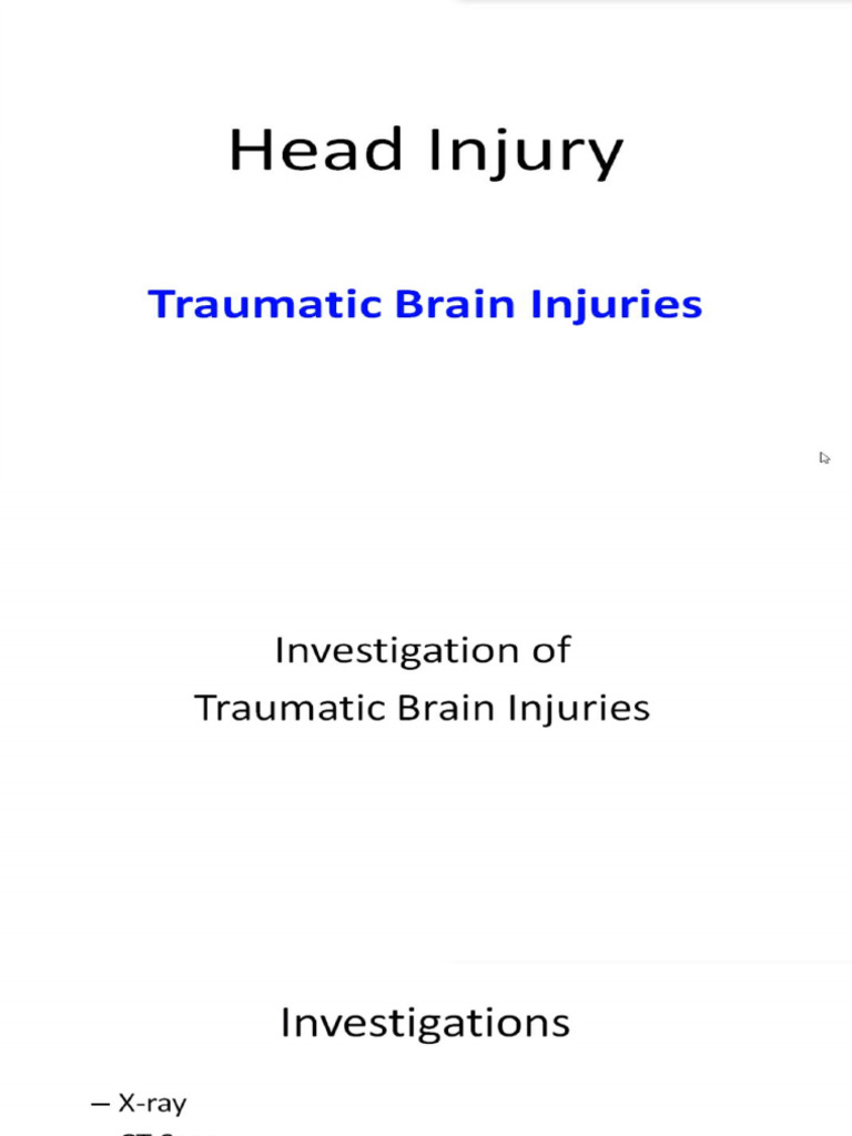 Head Injury Management | PDF