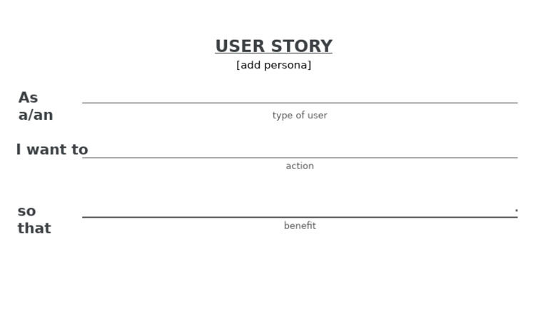 User Story [Template] | PDF