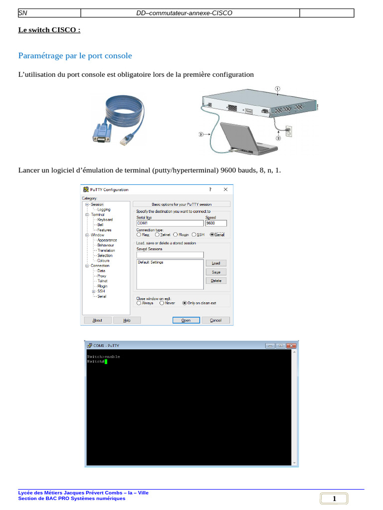 Configuration d'un Switch Cisco | PDF | Commutateur réseau | Standards ...