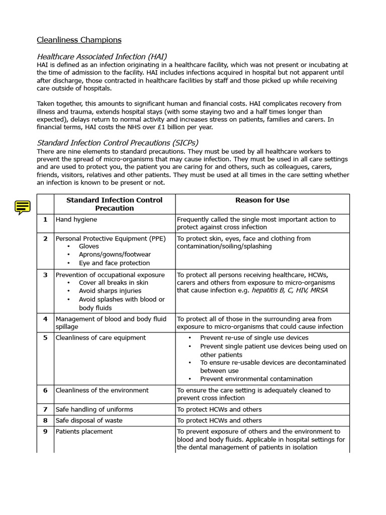 Cleanliness Champions | PDF