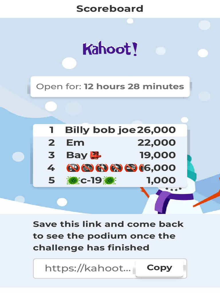 Enter Nickname - Assignments - Kahoot! | PDF