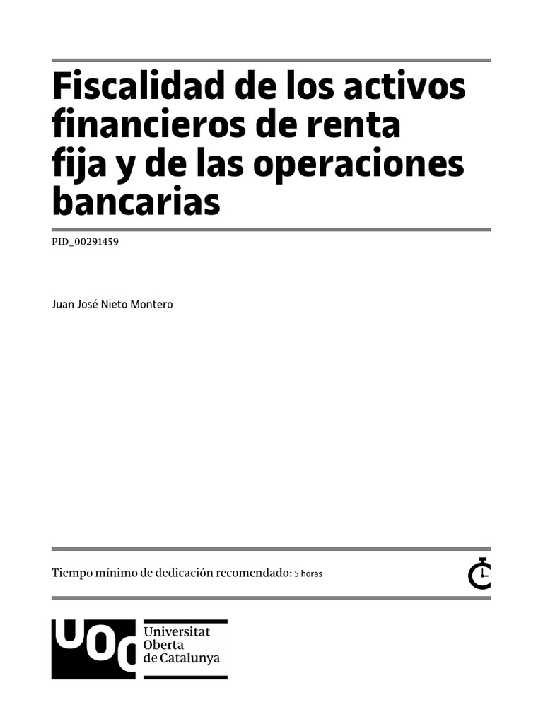 Fiscalidad de Renta Fija y Bancaria | PDF | Acciones preferentes ...