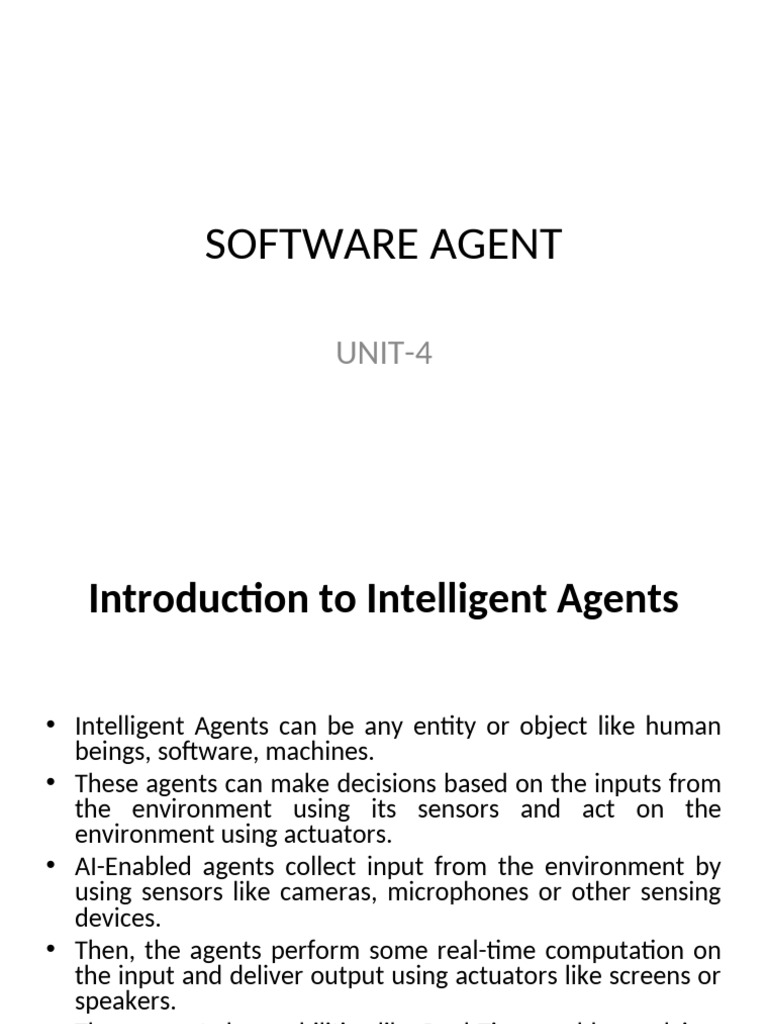 Software Agent | PDF | Computing | Computer Science