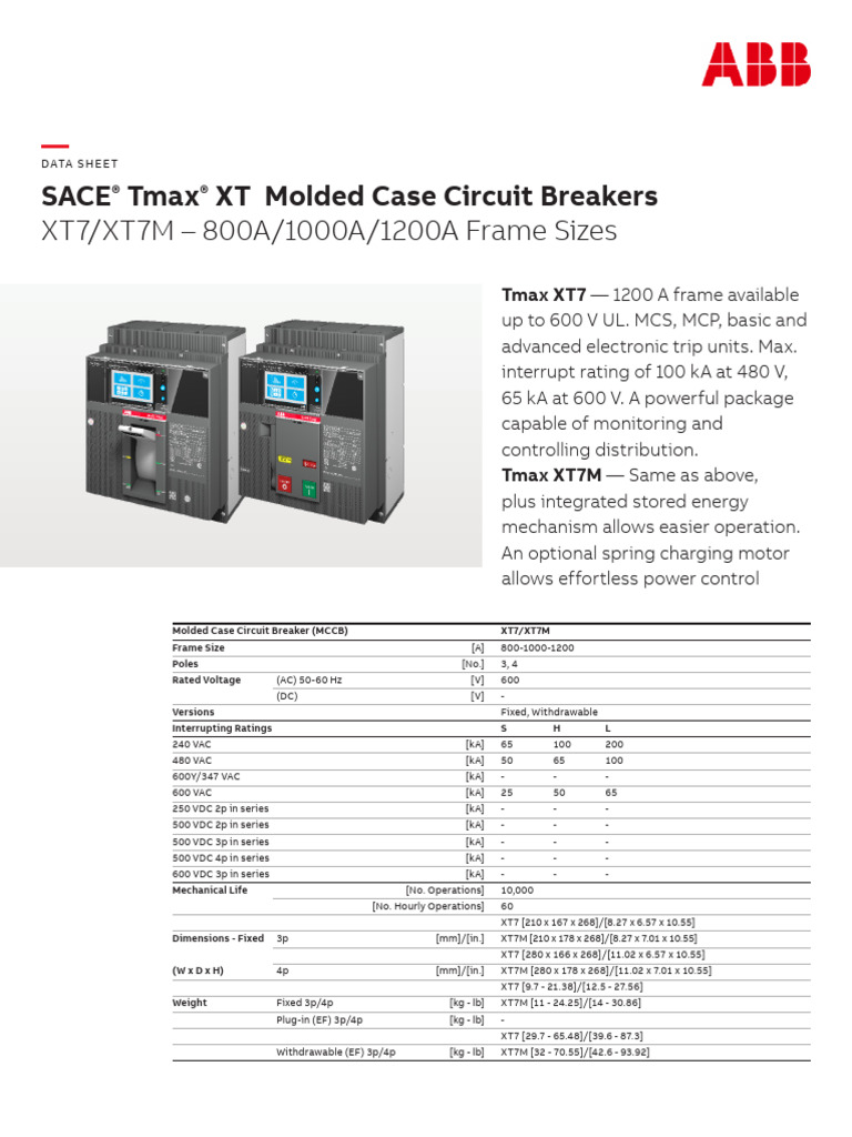 XT7 Data Sheet-Final | PDF | Alternating Current | Electric Power