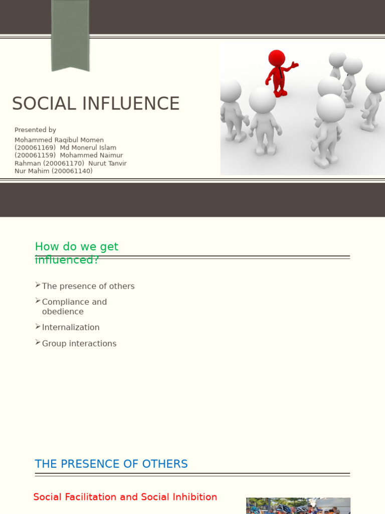 Social Influence | PDF | Conformity | Attitude (Psychology)