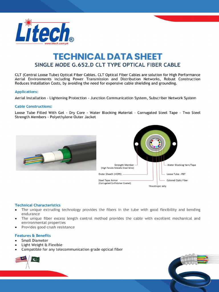 Tds SM g.652.d CLT Type Ofc | PDF