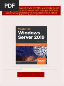 Mastering Windows Server 2019 the complete guide for IT professionals to install and manage Windows Server 2019 and deploy new capabilities Second Edition. Edition Krause all chapter instant download