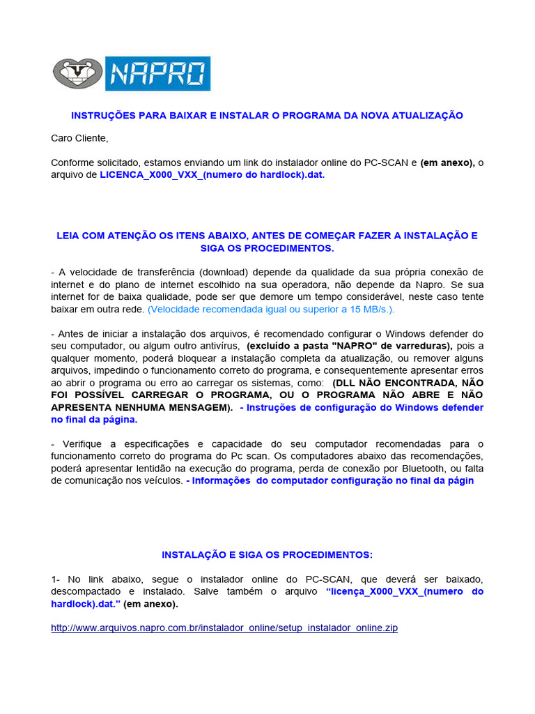 Instruções de Instalação do PC-SCAN | PDF | Microsoft Windows | PCs ...