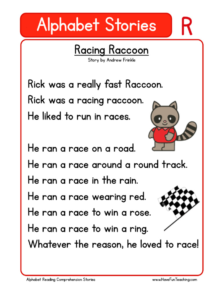 Free Letter r Reading Comprehension Worksheet | PDF