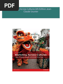 Download Complete Marketing Across Cultures 6th Edition Jean-Claude Usunier PDF for All Chapters