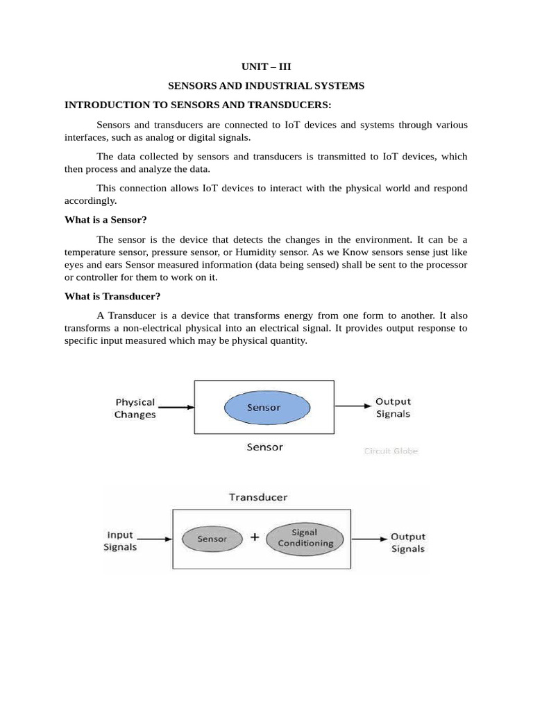 IOT - UNIT III | PDF | Sensor | Data Acquisition