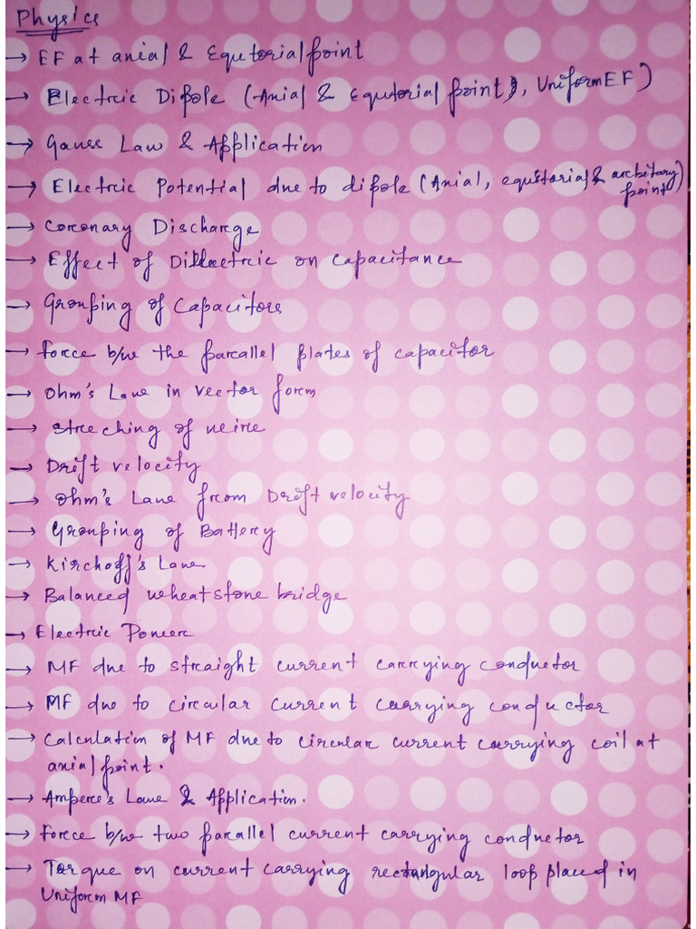 Important Topics of Physics | PDF