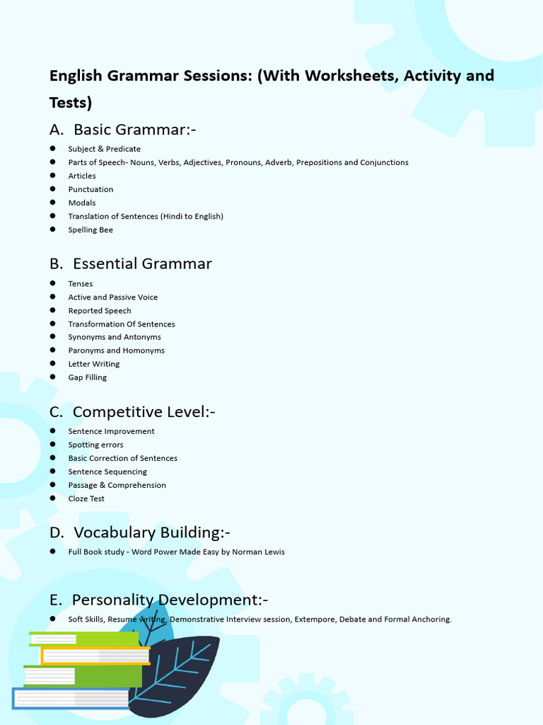English Grammar Sessions | PDF