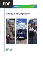 Framework For Urban Transport Projects WB Paper