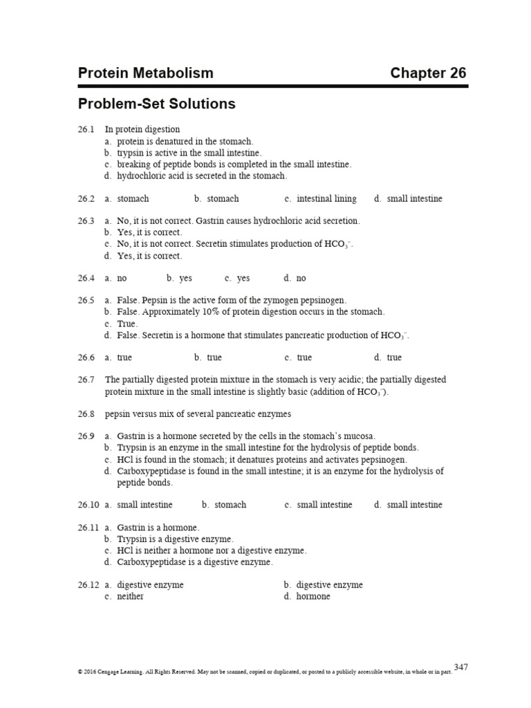 Stoker7e IRManswers ch26 | PDF | Biosynthesis | Amino Acid
