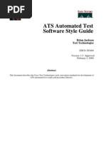 ATS Automated Test Software Style Guide: Brian Jackson Test Technologies