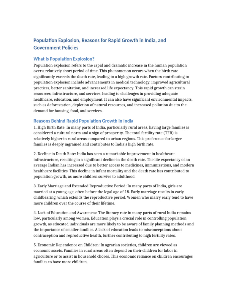 Population Growth India Expanded | PDF | Family Planning | Birth Control