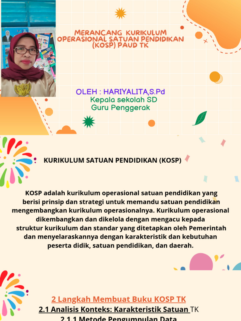 Contoh KOSP Kurikulum PAUD TK | PDF