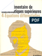 Quinet J. - Cours élémentaire de mathématiques supérieures - 4 Equations différentielles - 6e Edt - Dunod (1987)