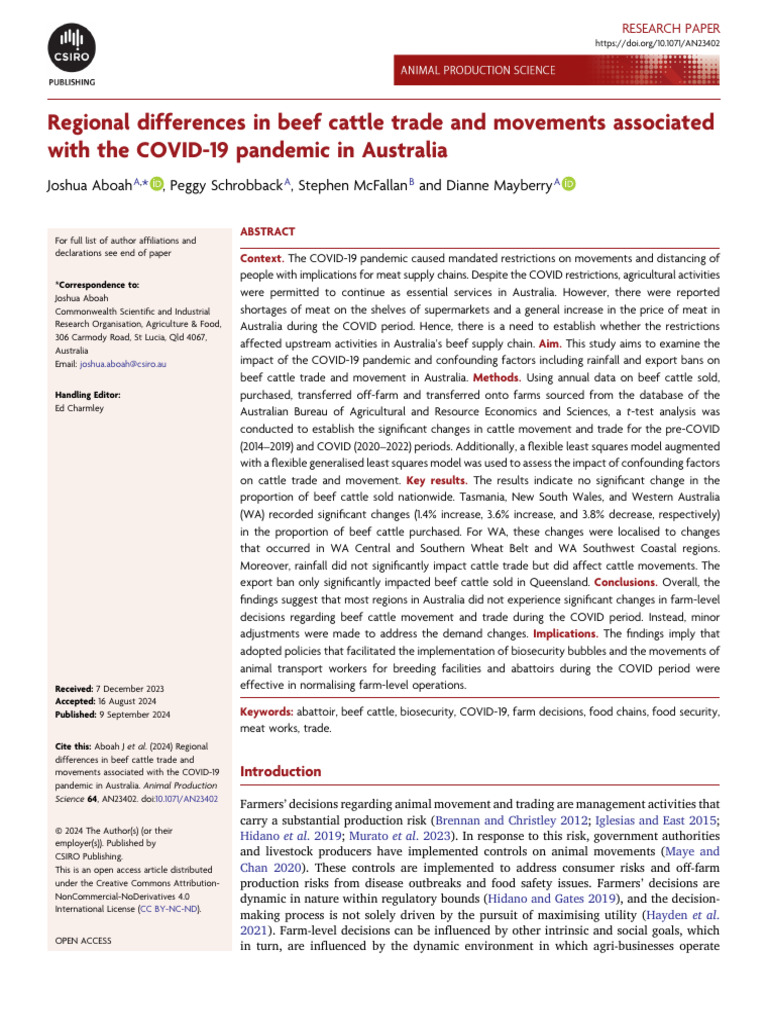 Covid19 impact beef industry in au pdf errors and residuals