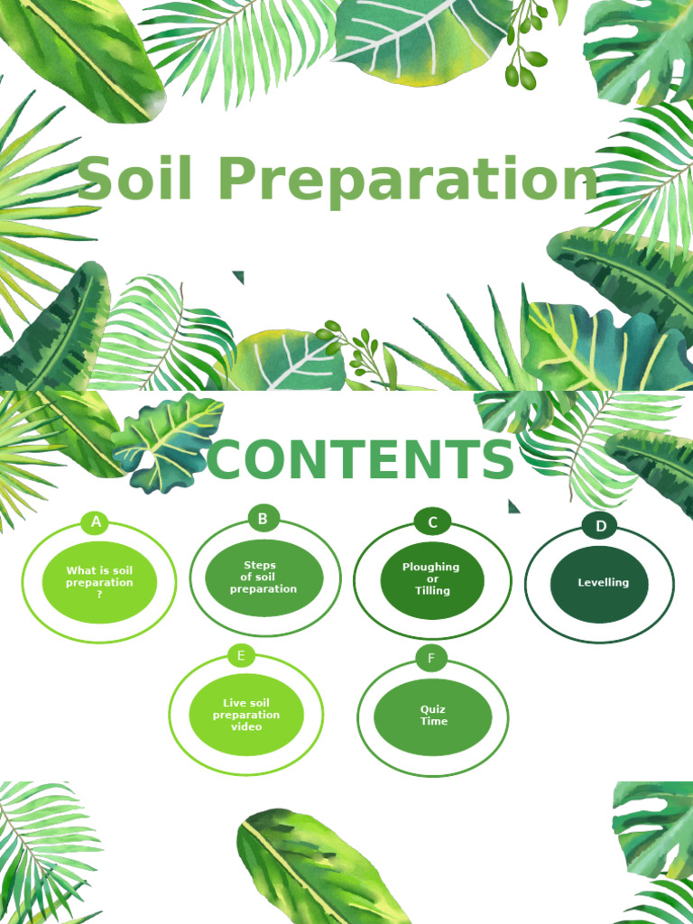 Steps in Soil Preparation for Crops | PDF