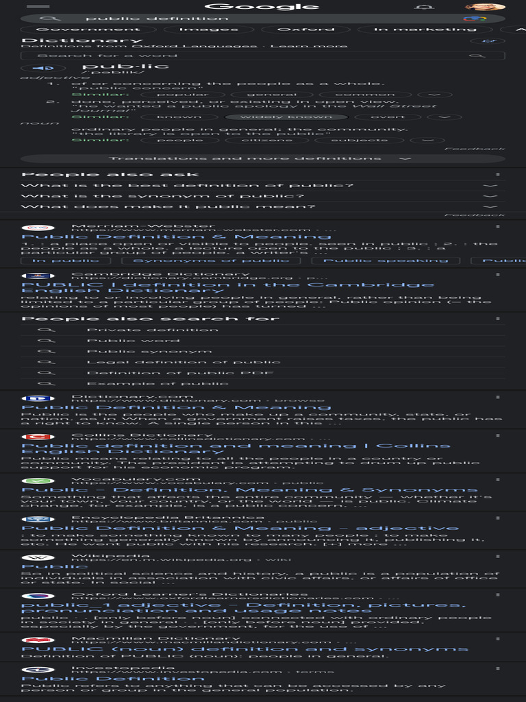 PUBLIC DEFINITION MEANING visual data 8