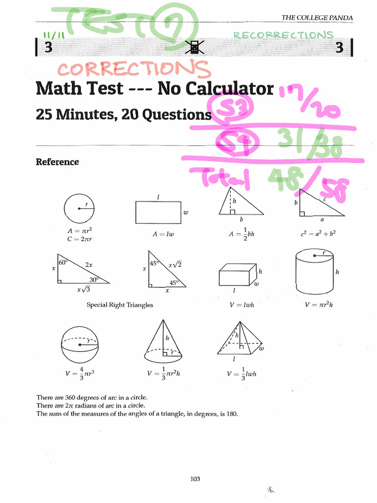 Math Practice Test Questions | PDF | Mathematics | Elementary Mathematics
