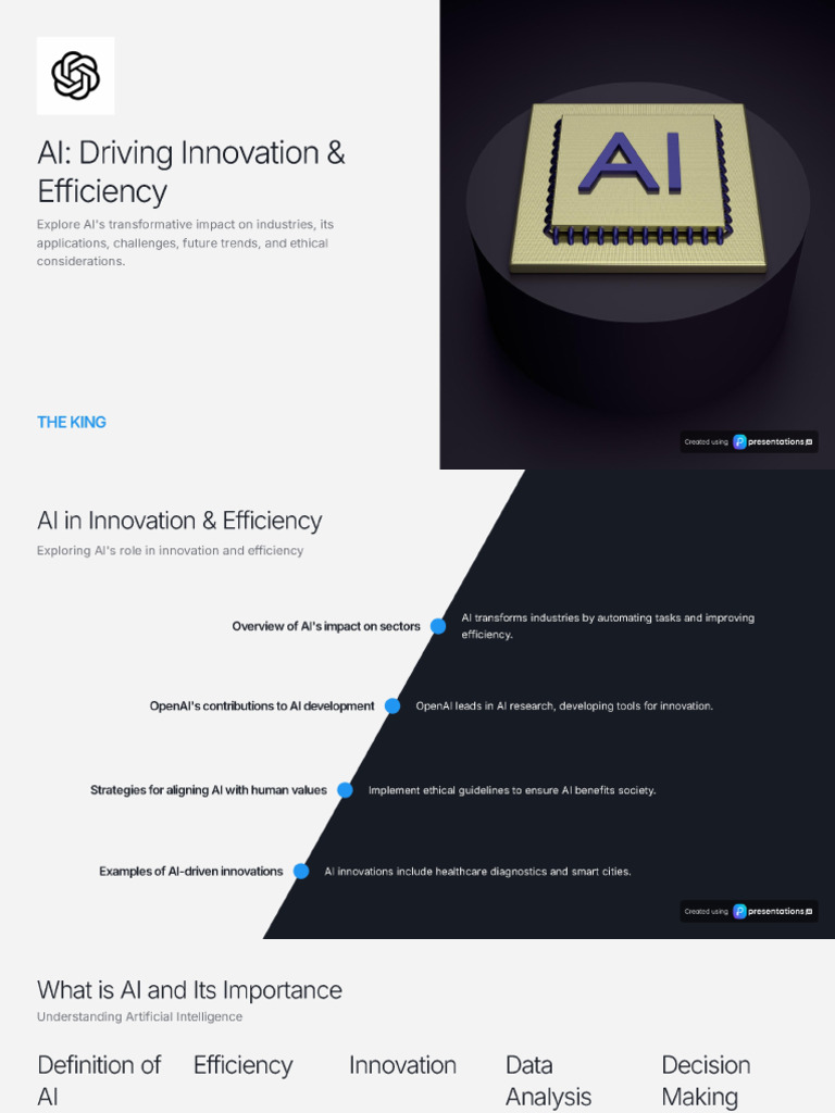 Using AI For Innovation and Efficiency | PDF