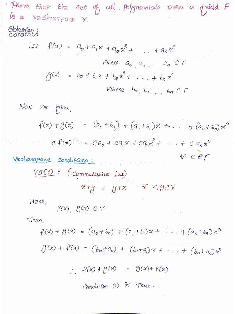 Vectorspace Problems | PDF