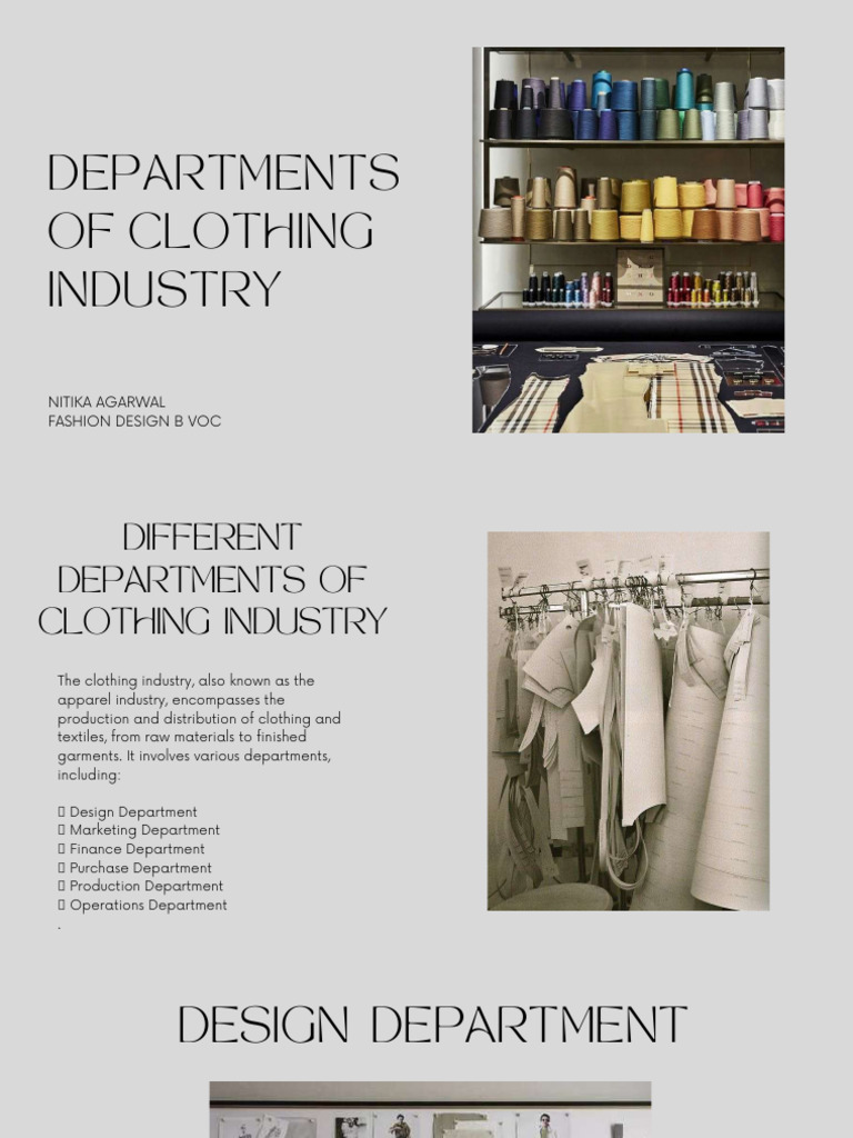 Key Departments in Clothing Industry | PDF | Logistics | Supply Chain