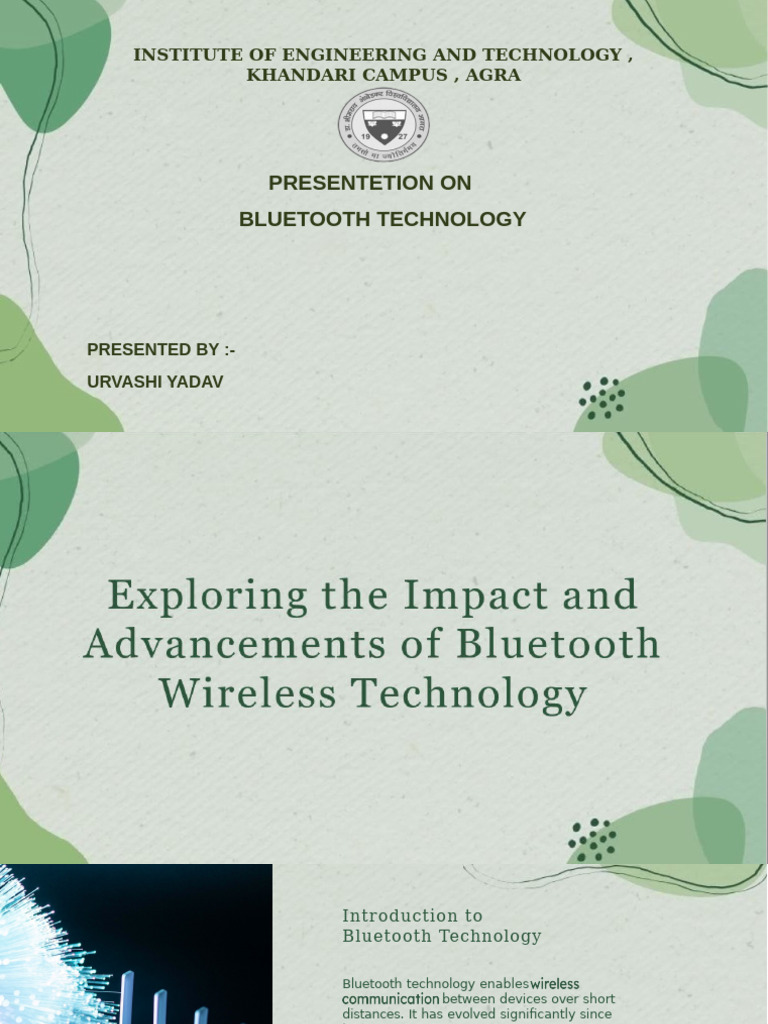 Overview of Bluetooth Technology | PDF | Bluetooth | Computing