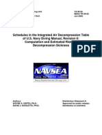 Schedules in The Integrated Air Decompression Table of U.S. Navy Diving Manual, Revision 6: Computation and Estimated Risks of Decompression Sickness