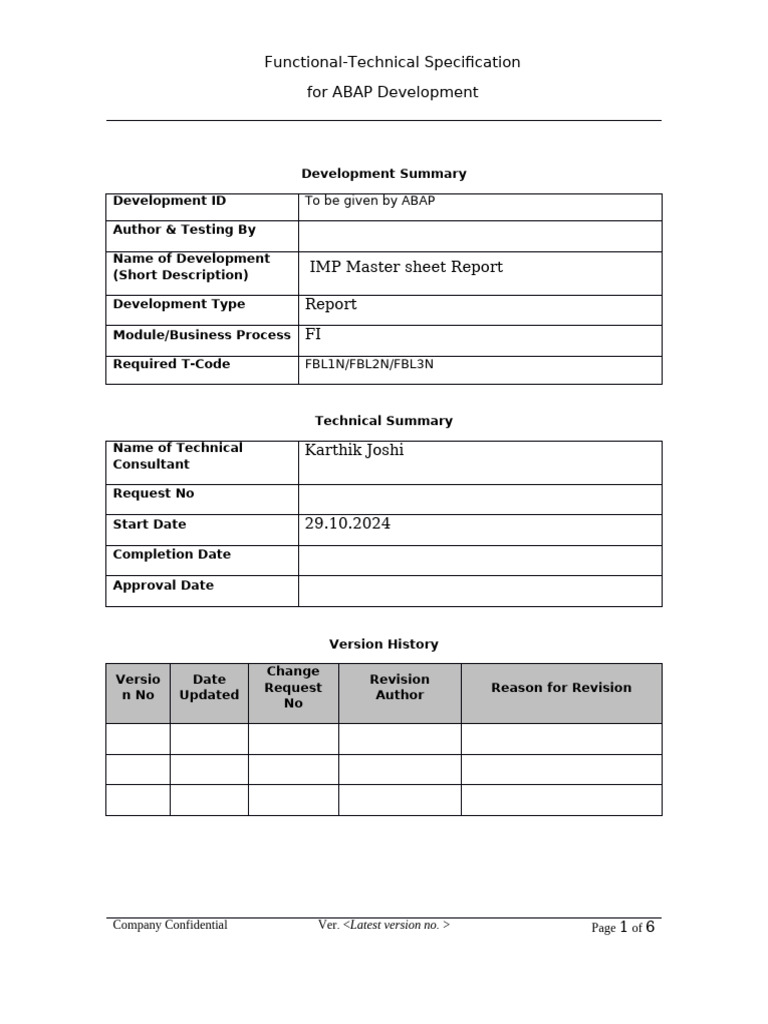 03 - FS - IMP Master Sheet Report | PDF